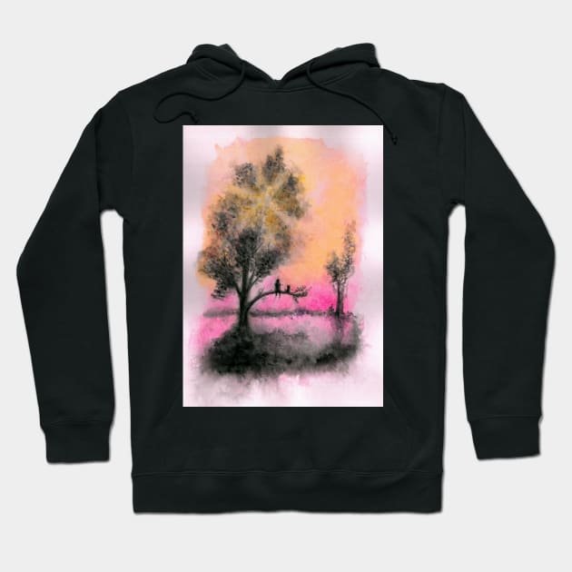 Dreamy sunset Hoodie by artbyluko